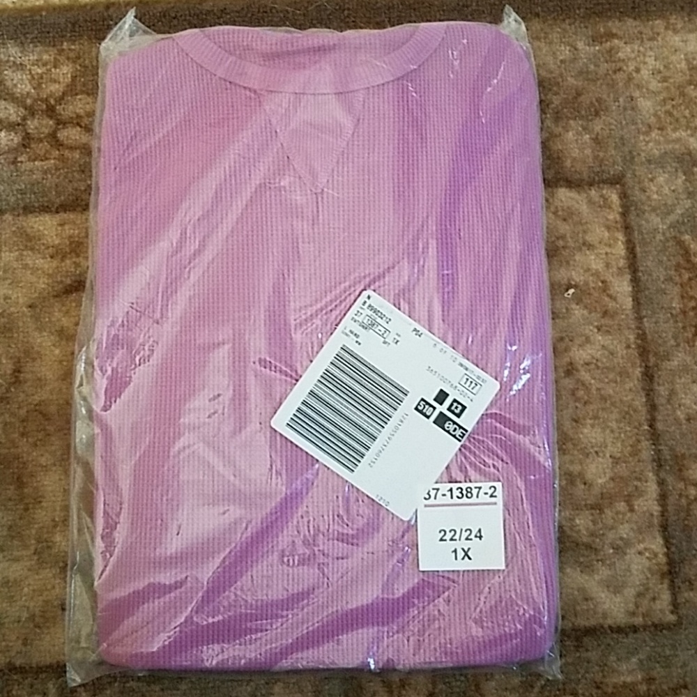 New Mauve Thermal Sweatshirt 1x